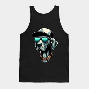 Funny Weimaraner with Sunglasses Tank Top